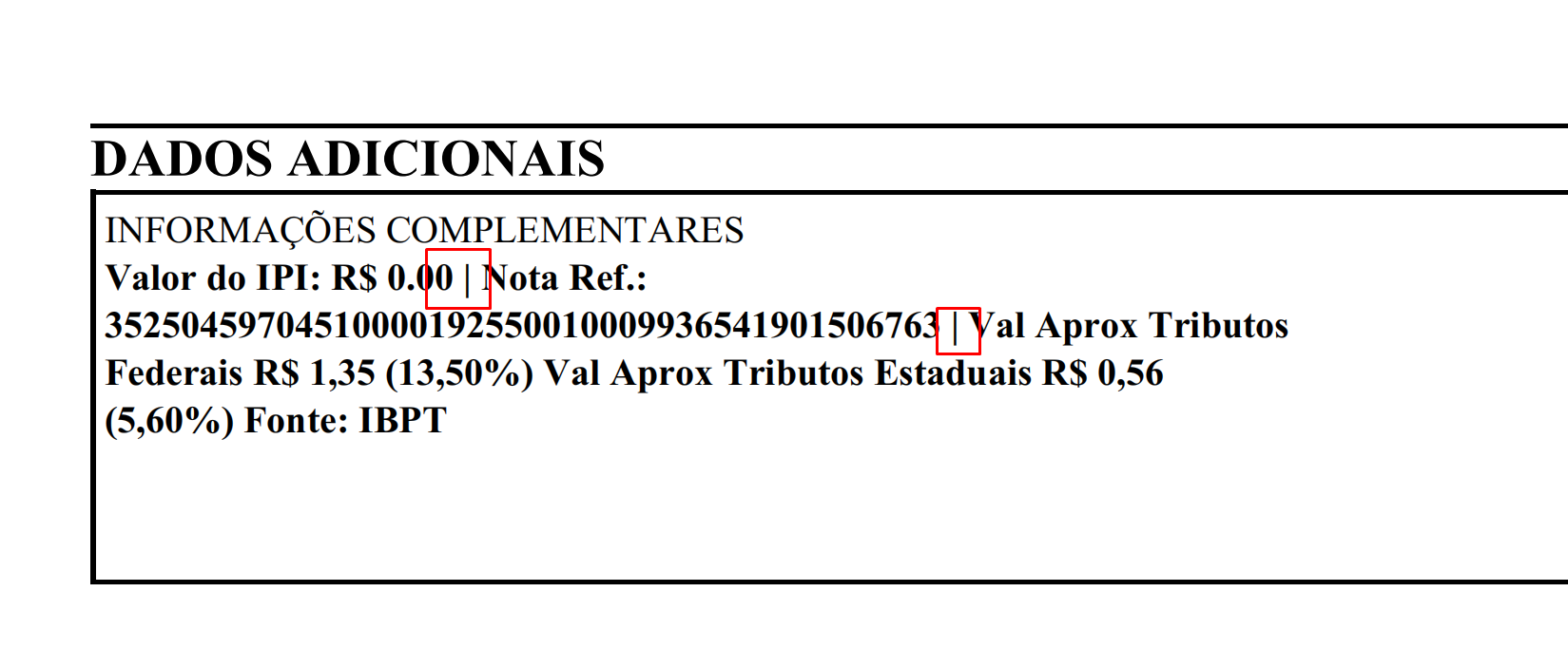 Exemplo 3 do parâmetro LineDelimiter no DANFE.