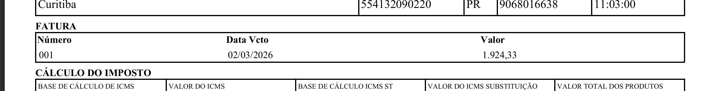 Exemplo 2 do parâmetro ImprimirDuplicata no DANFE.
