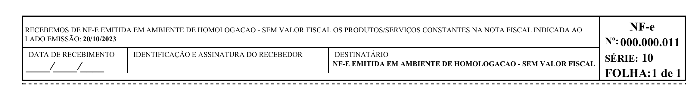 Exemplo 2 do parâmetro ImprimirValorTotalCabecalho no DANFE.