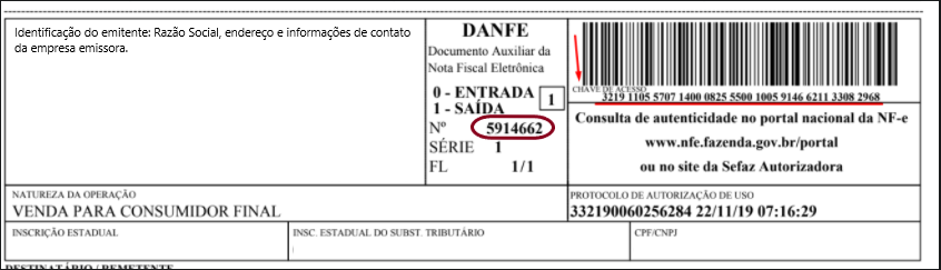 Identificadores Das Notas Fiscais Nf E E Nfc E Central De Atendimento 0175