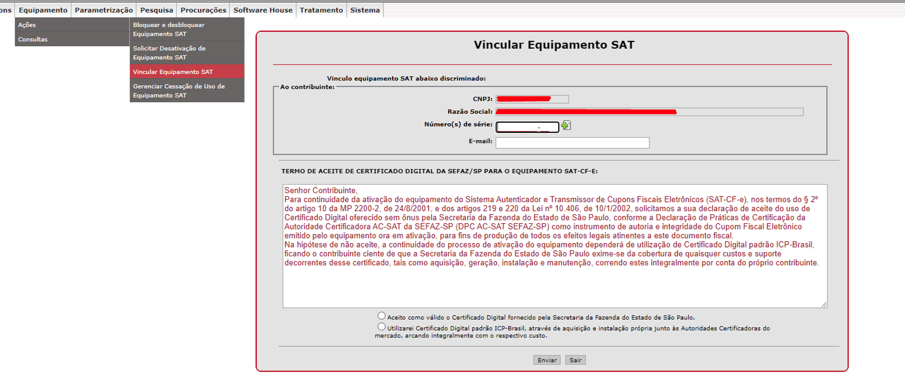 Consulta chave sat sp